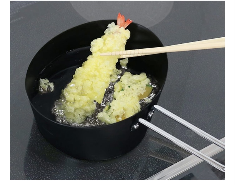 【和平フレイズ】横長 天ぷら鍋 14×18cm お弁当 少量調理に エビフライも入る 揚げ物 鍋 小