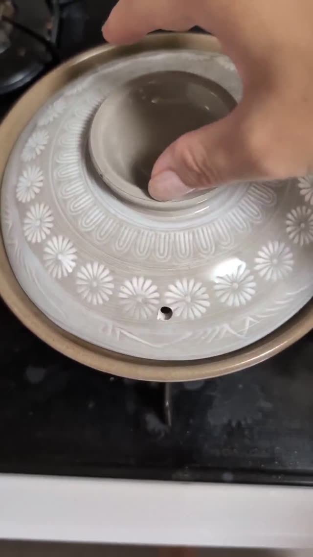 【銀峯陶器】萬古焼土鍋 (深鍋) 6号 1人用