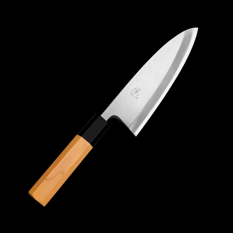 【堺打刃物】出刃包丁　白二鋼　一位八角柄