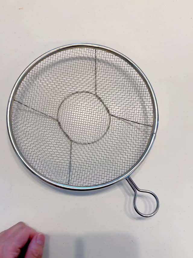 【カンダ】kan 持ち手付きステンレス盆ざる / 24cm